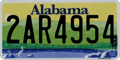 AL license plate 2AR4954