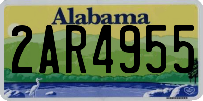 AL license plate 2AR4955