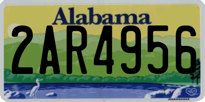 AL license plate 2AR4956