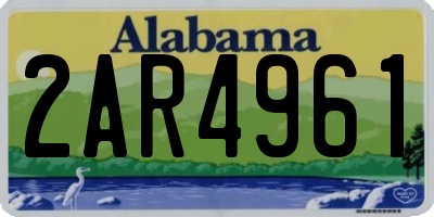AL license plate 2AR4961