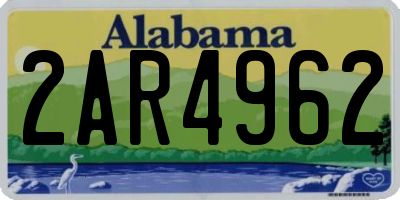 AL license plate 2AR4962