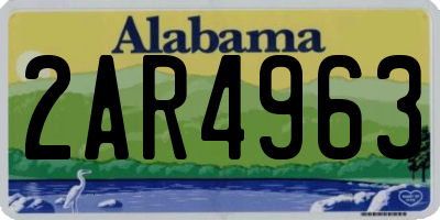 AL license plate 2AR4963