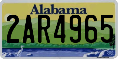 AL license plate 2AR4965