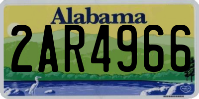 AL license plate 2AR4966
