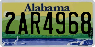 AL license plate 2AR4968