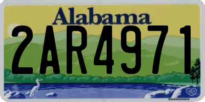 AL license plate 2AR4971