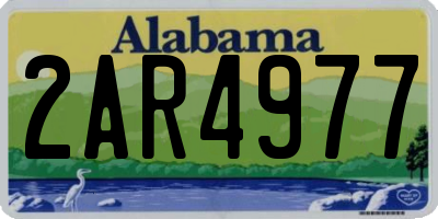 AL license plate 2AR4977