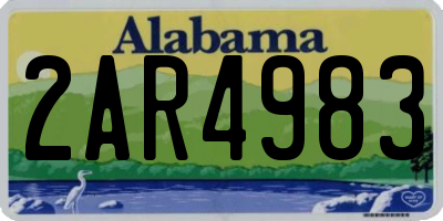 AL license plate 2AR4983