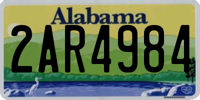 AL license plate 2AR4984