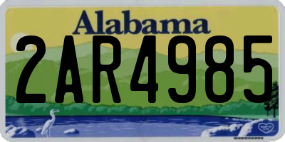 AL license plate 2AR4985