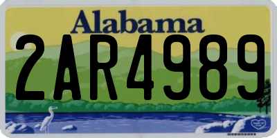AL license plate 2AR4989