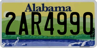 AL license plate 2AR4990