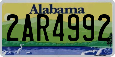 AL license plate 2AR4992