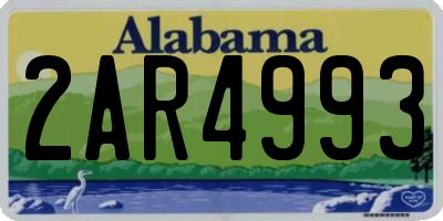 AL license plate 2AR4993