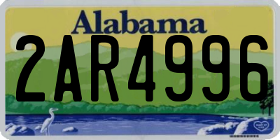 AL license plate 2AR4996