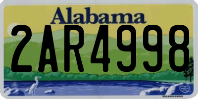 AL license plate 2AR4998