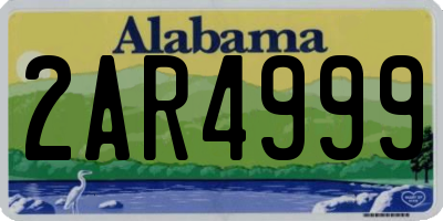 AL license plate 2AR4999