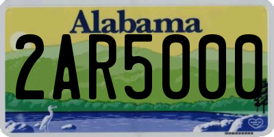 AL license plate 2AR5000