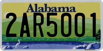 AL license plate 2AR5001