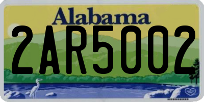 AL license plate 2AR5002