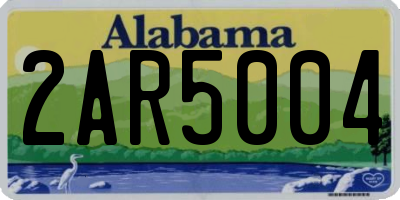 AL license plate 2AR5004