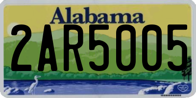 AL license plate 2AR5005