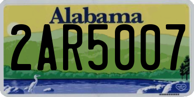 AL license plate 2AR5007