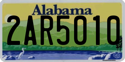 AL license plate 2AR5010