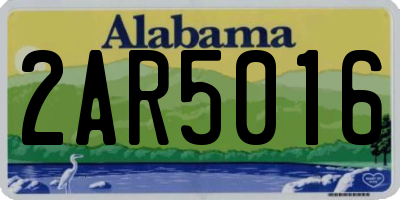 AL license plate 2AR5016