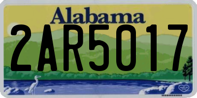 AL license plate 2AR5017