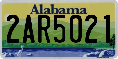 AL license plate 2AR5021