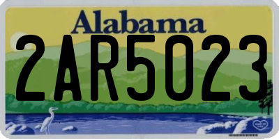 AL license plate 2AR5023