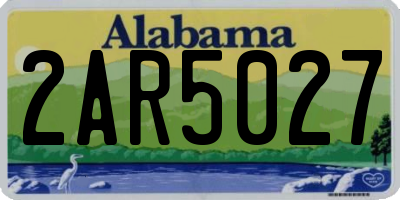 AL license plate 2AR5027