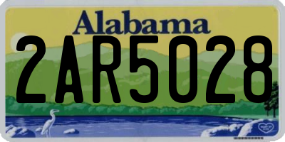 AL license plate 2AR5028