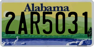 AL license plate 2AR5031