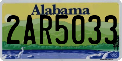 AL license plate 2AR5033