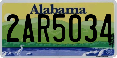 AL license plate 2AR5034