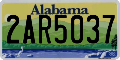 AL license plate 2AR5037