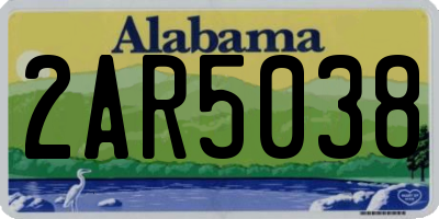 AL license plate 2AR5038