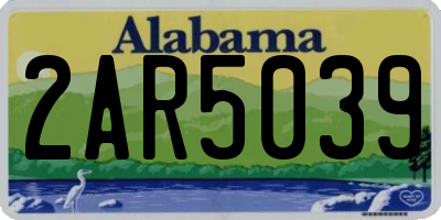 AL license plate 2AR5039