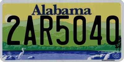 AL license plate 2AR5040