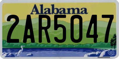AL license plate 2AR5047