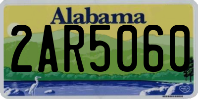 AL license plate 2AR5060
