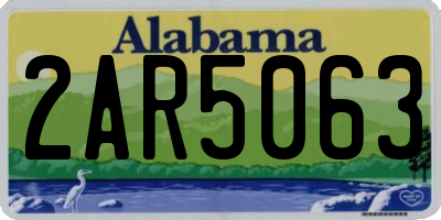 AL license plate 2AR5063