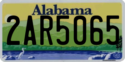 AL license plate 2AR5065