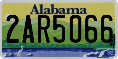 AL license plate 2AR5066