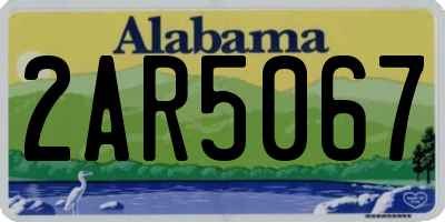AL license plate 2AR5067