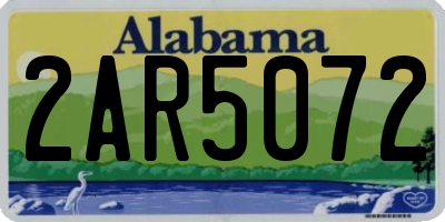 AL license plate 2AR5072