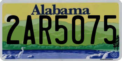 AL license plate 2AR5075