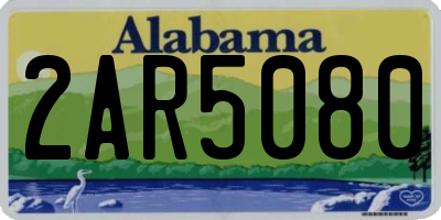 AL license plate 2AR5080